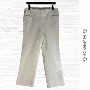 SOFT SURROUNDINGS Women’s Size M Pants Capri Crop Pull-On Style Tan Stretch